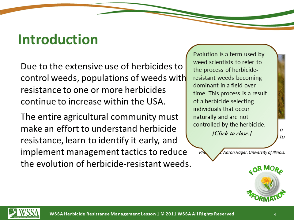 WSSA Lesson1 Slide4 - Current Status of Herbicide Resistance in Weeds
