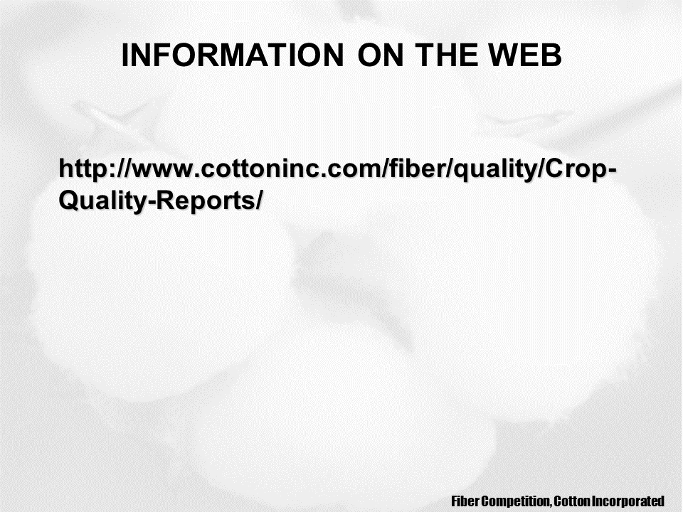 Cotton Crop Quality 2021 30 - Cotton Crop Quality Summary Cotton Crop Quality 2021 30 - Cotton Crop Quality Summary