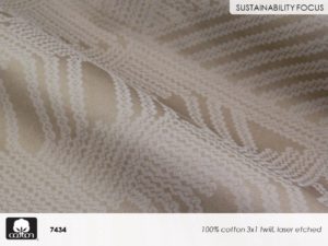Fabricast 2022 Pattern 7634 100% cotton 3x1 twill, laser etched