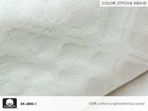 Fabricast 2022 Pattern DK-2850-1 100% cotton sculpted knit jacquard
