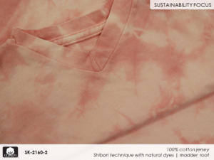 Fabricast-2022-Patterns-2-SK-2160-2 100% cotton jersey
Shibori technique with natural dyes | madder root