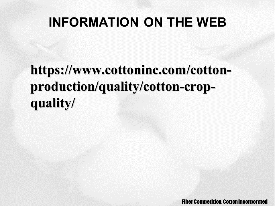 2023 Upland cotton crop quality slide 30 - Cotton Crop Quality Summary