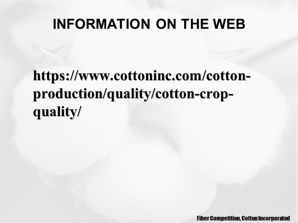 2023 Upland cotton crop quality slide 30 - Cotton Crop Quality Summary 2023 Upland cotton crop quality slide 30 - Cotton Crop Quality Summary