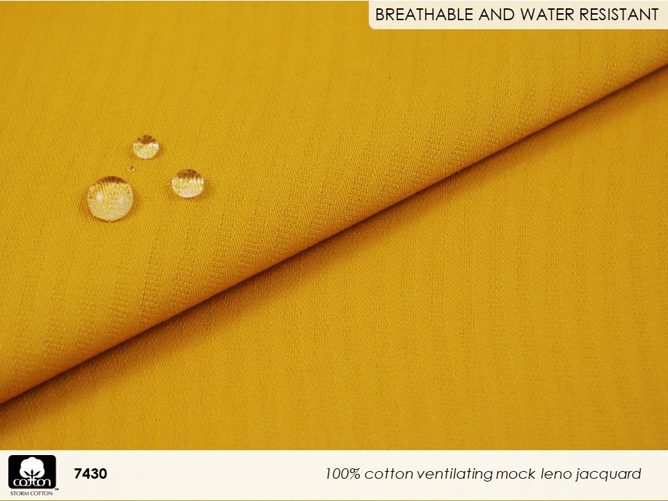 Fabricast-2022-slides-7430 100% cotton ventilating mock leno jacquard
