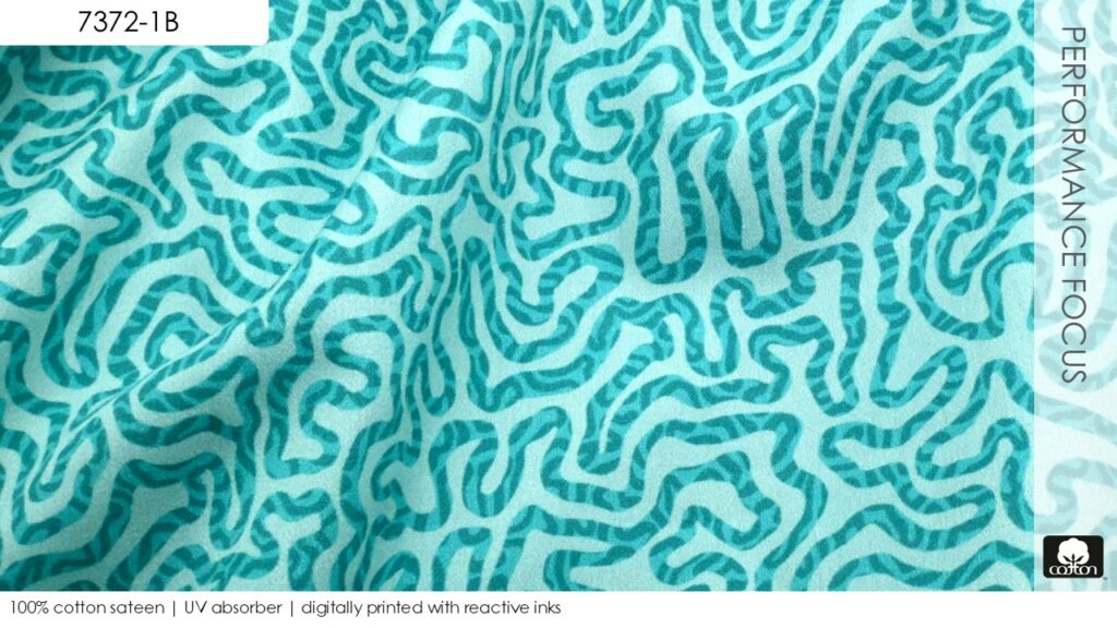 100% cotton sateen | UV absorber | digitally printed with reactive inks
