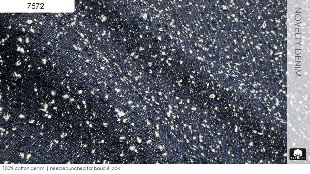 100% cotton denim | needlepunched for bouclé look
