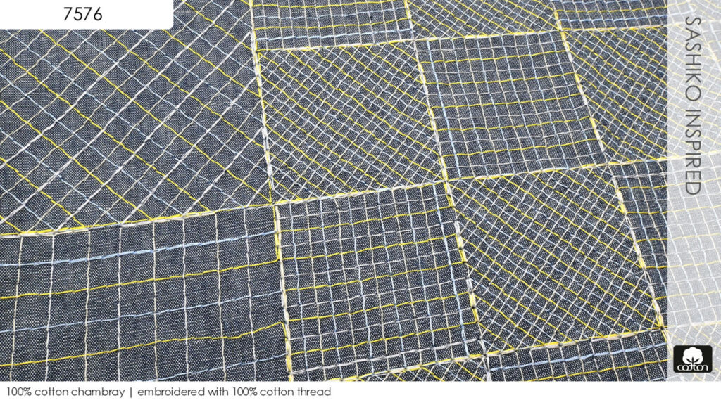 100% cotton chambray | embroidered with 100% cotton thread
