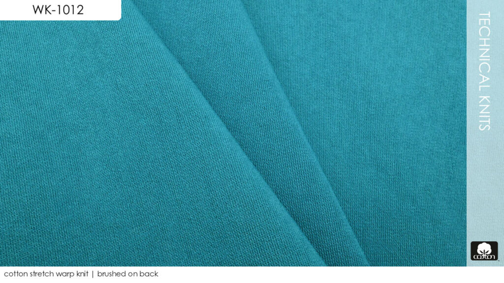 cotton stretch warp knit | brushed on back
