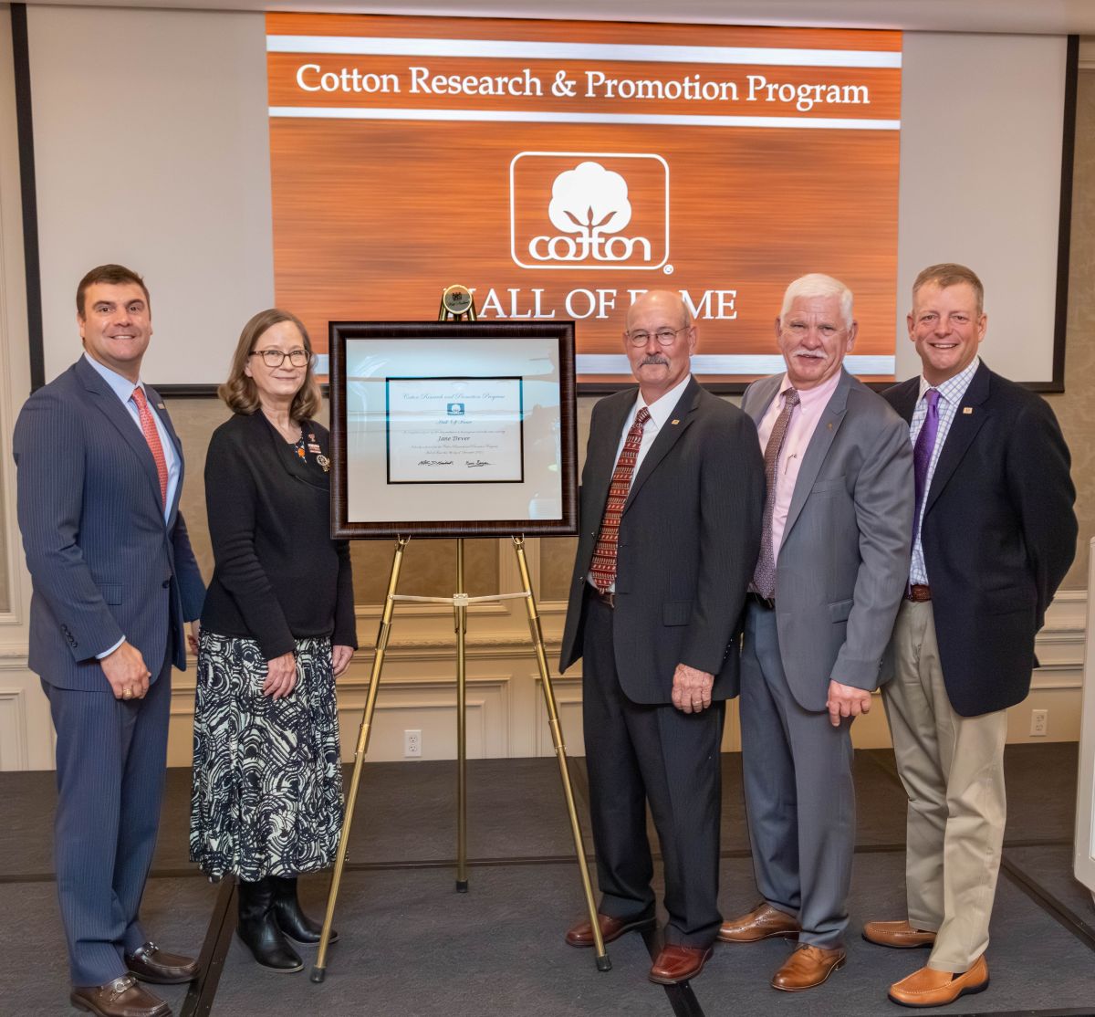 Dr. Jane Dever Inducted into the 2025 Cotton Research and Promotion Hall of Fame