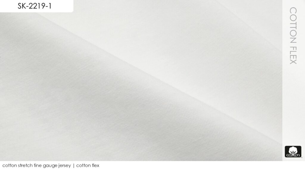 cotton stretch fine gauge jersey | cotton flex