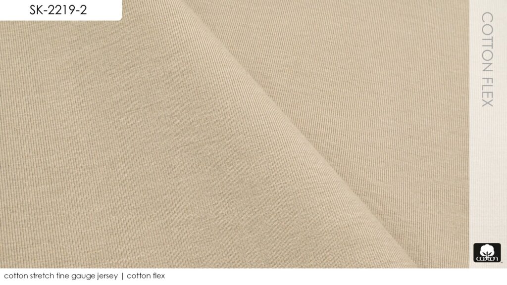 cotton stretch fine gauge jersey | cotton flex