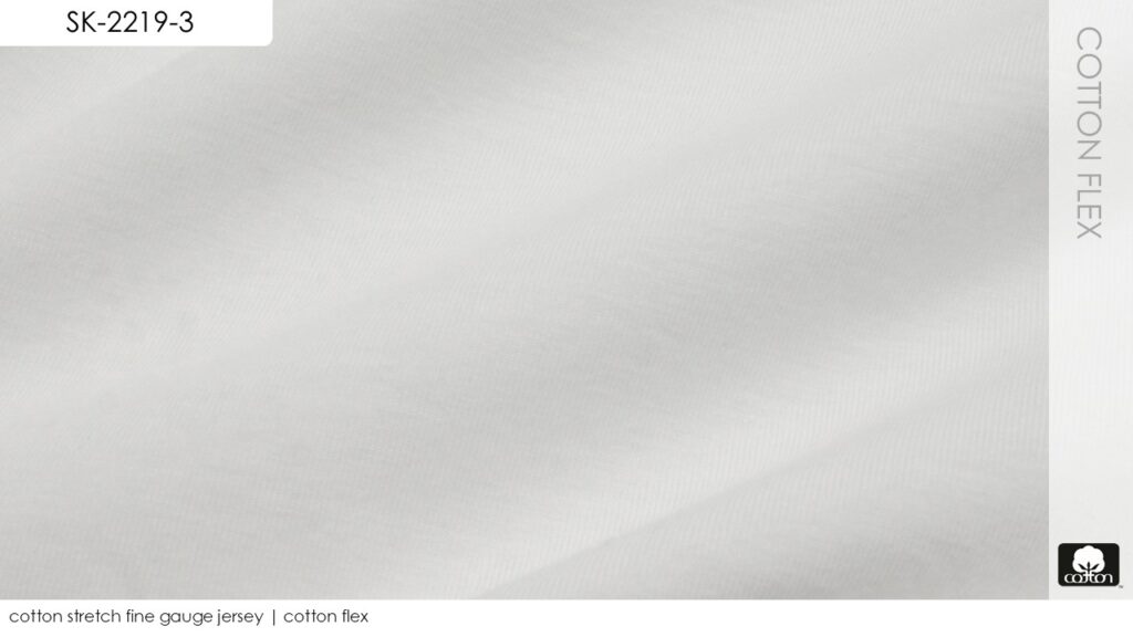 cotton stretch fine gauge jersey | cotton flex
